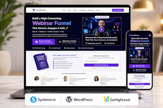 high converting systeme io funnel opt in webinar online course landing page vsl