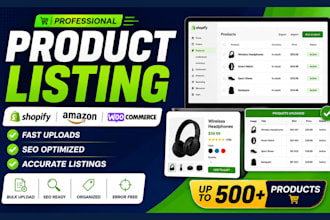 do professional ecommerce product listing and product upload