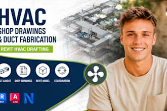 hvac shop drawings, duct fabrication drawings, revit hvac drafting services