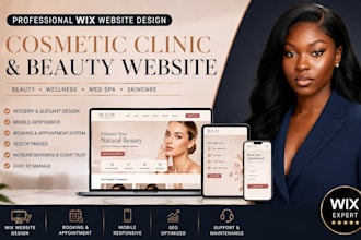 design cosmetic clinic websites, beauty website, beauty clinic, for wix website