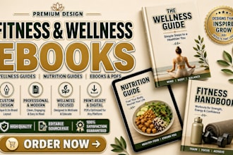 design fitness ebooks, wellness guilds, nutrition guides, ebooks and pdfs