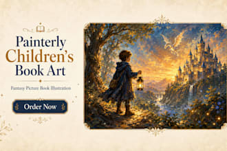 paint painterly children storybook illustration for fantasy picture books