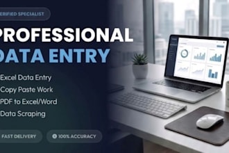 be your technical data entry specialist and excel data analyst