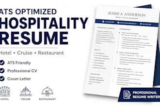 do ats optimized hospitality resume CV for hotel cruise restaurant tourism jobs
