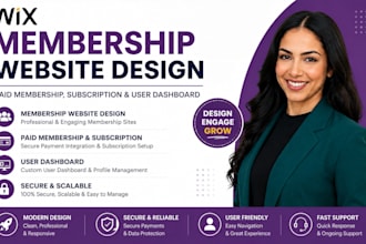 wix membership website design paid membership subscription and user dashboard