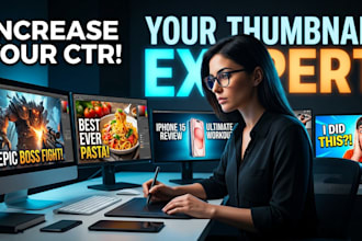 design click bait youtube thumbnails that get high CTR