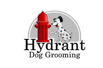 design hydrant dog grooming business logo for you