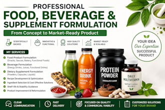 do food, supplement and beverage formulation as a food scientist