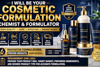 be your cosmetic formulation chemist and cosmetic formulator