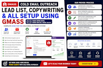 do cold email outreach including lead list copywriting and all setup using gmass