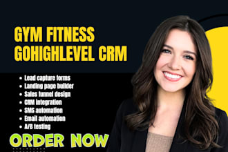 gym fitness gohighlevel landing page facebook ads hubspot automation zoho ghl