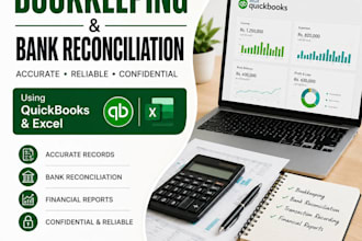 do bookkeeping, bank reconciliation and quick books