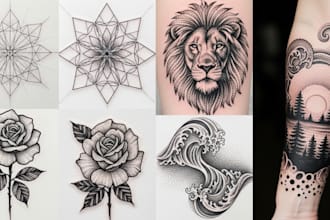make amazing dotwork tattoo design for you