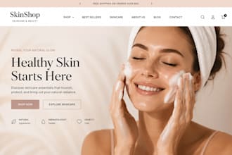build skincare shopify store beauty shopify store cosmetic skincare website