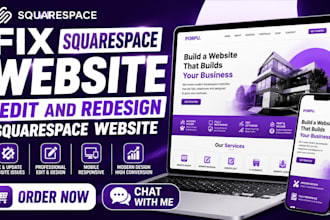 fix squarespace website edit and redesign squarespace website