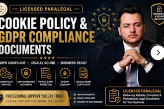draft gdpr compliant privacy policy, cookie policy and legal documents