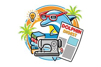 create a unique dolphin and ocean logo design