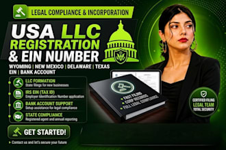 register USA llc, get ein number tax id with letter from irs and wyoming llc