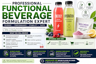 develop functional beverage or supplement drink formulation