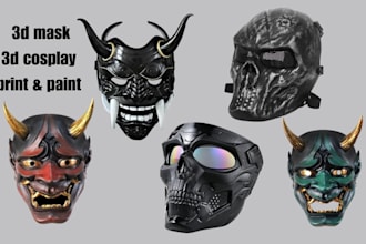 do printable 3d mask 3d helmet 3d cosplay armor 3d mask model for 3d printing