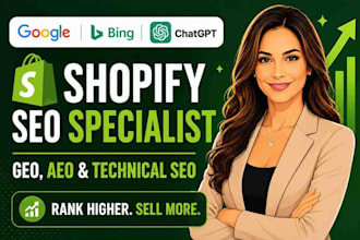 be your shopify specialist for sales growth using aeo GEO and technical SEO