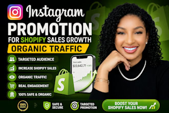 promote your instagram business page for shopify sales growth, organic traffic