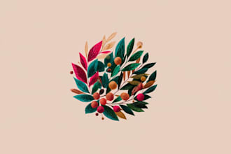 design a simple, minimalist, aesthetic botanical, boho logo