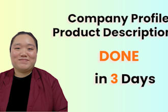 copywriting for company profile or product description