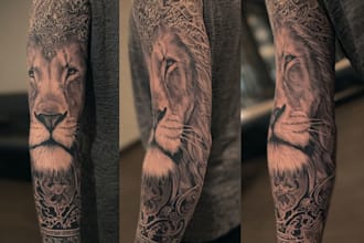 draw an awesome tattoo sleeve art