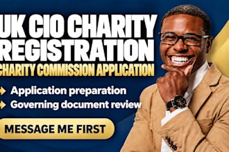 prepare your UK cio charity registration application for charity commission