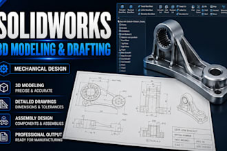 create solidworks 3d models and assemblies