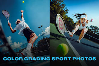 do color grading for padel, tennis, and sports photos