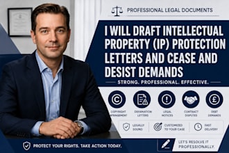 draft intellectual property protection letters and trademark enforcement notices
