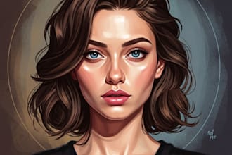 paint a stylized realistic portrait with professional detail