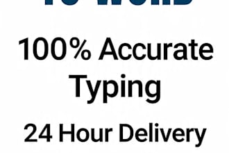 type handwritten notes to word excel 100 percent accurate