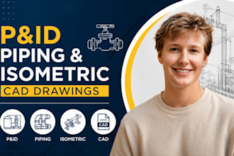 pid drawings, industrial piping drawings, piping cad, isometric drafting cad
