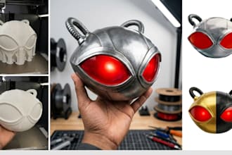 create custom 3d cosplay mask print and paint 3d helmet cosplay armor and ship