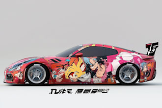 design professional and modern racing car wrap, sports car