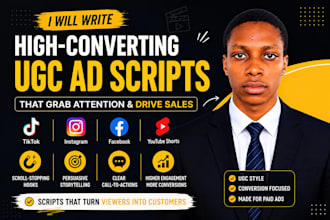 write high converting ugc ad scripts for tiktok, instagram, and facebook ads