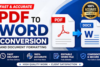 do fast PDF to word conversion and document formatting