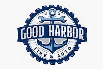 design magnificent tire auto service logo