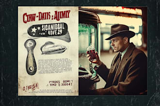 create an aesthetic vintage retro ads advertisement poster or flyer
