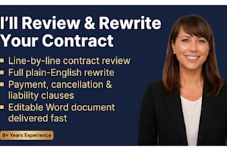 review, rewrite and strengthen your service agreement or business contract