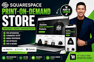 build a squarespace print on demand ecommerce store