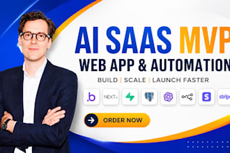 develop ai saas mvp, web app, automation using bubble, nextjs, supabase, stripe