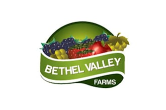 design agriculture theme logo with bethel valley farms