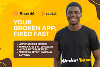 fix bugs and errors in your replit, base44, or lovable web app fast