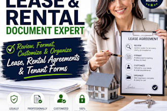 review, format, customize, and organize lease, rental agreements, tenant forms