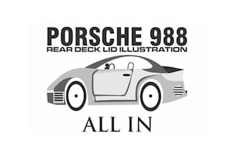 design the rear deck lid logo for a porsche race car