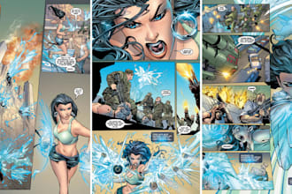 draw comic book pages, comic illustration, graphic novel art, comic strip art